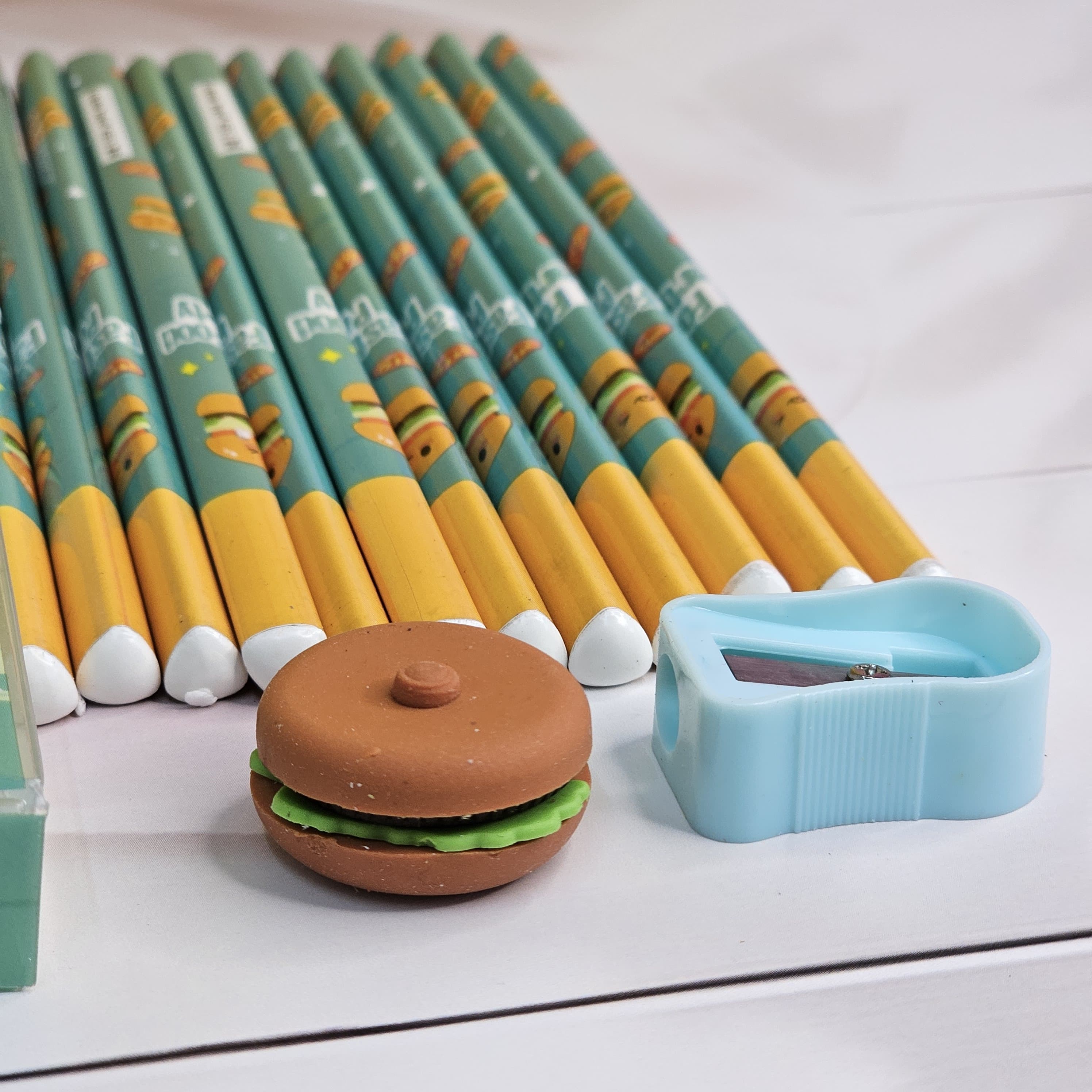 Fast Food Pencil Set for Kids: Includes themed pencils, eraser, and sharpener. Fun stationery for school and drawing.
www.usmile.toys